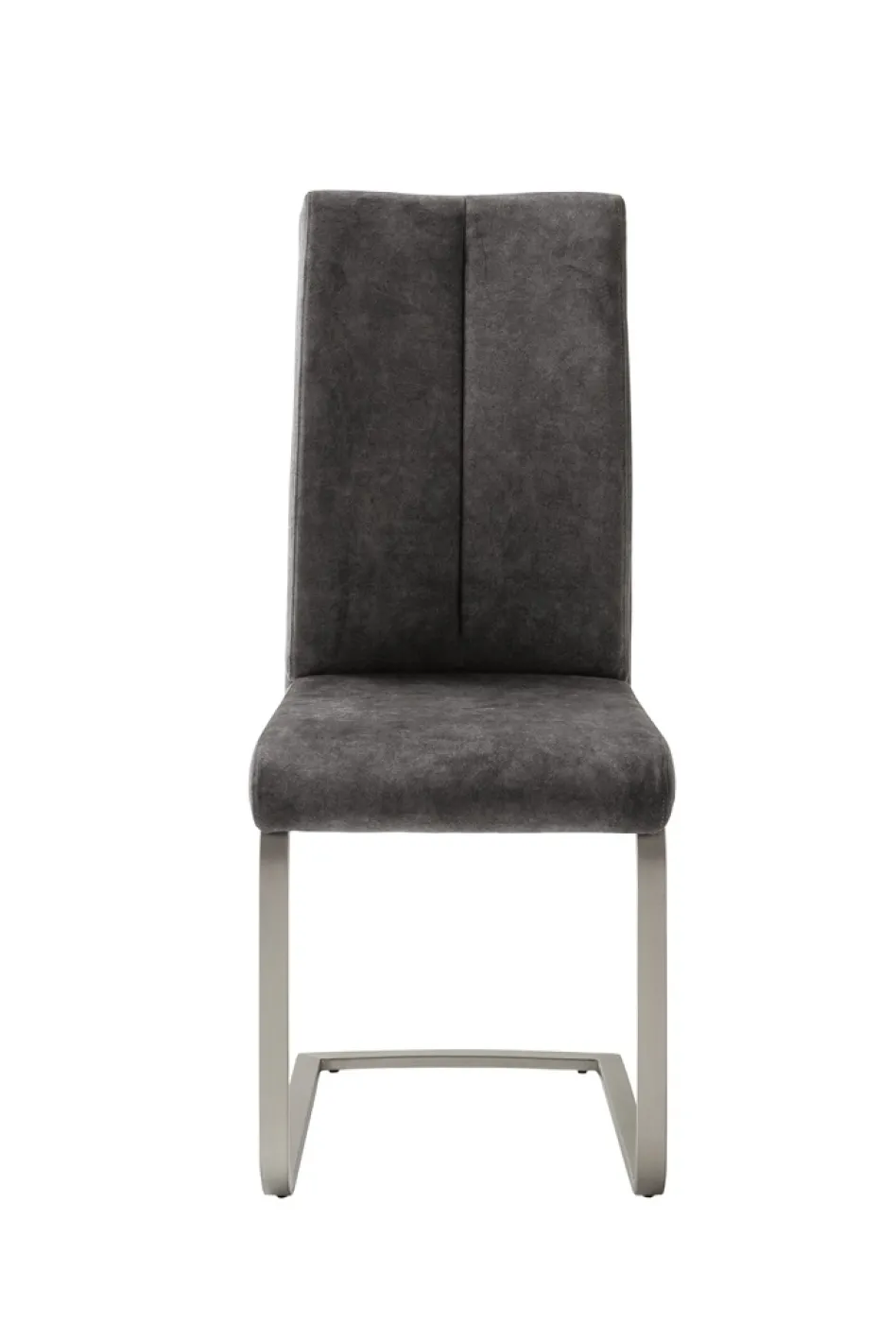 4er Set Freischwinger Stuhl Hudson | Edelstahl | anthrazit