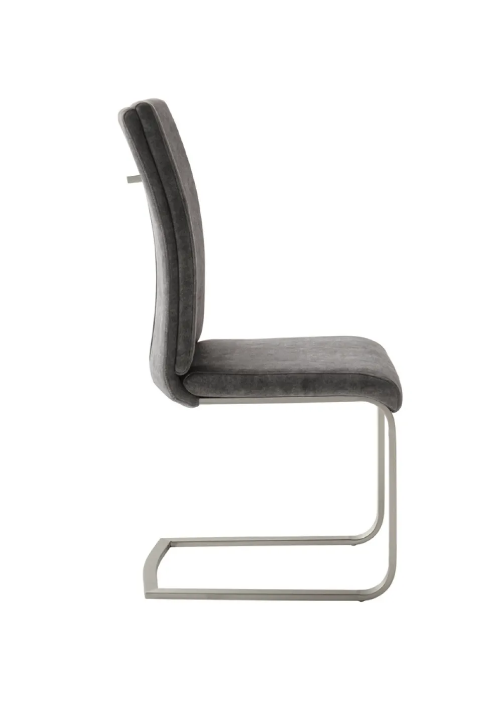 4er Set Freischwinger Stuhl Hudson | Edelstahl | anthrazit