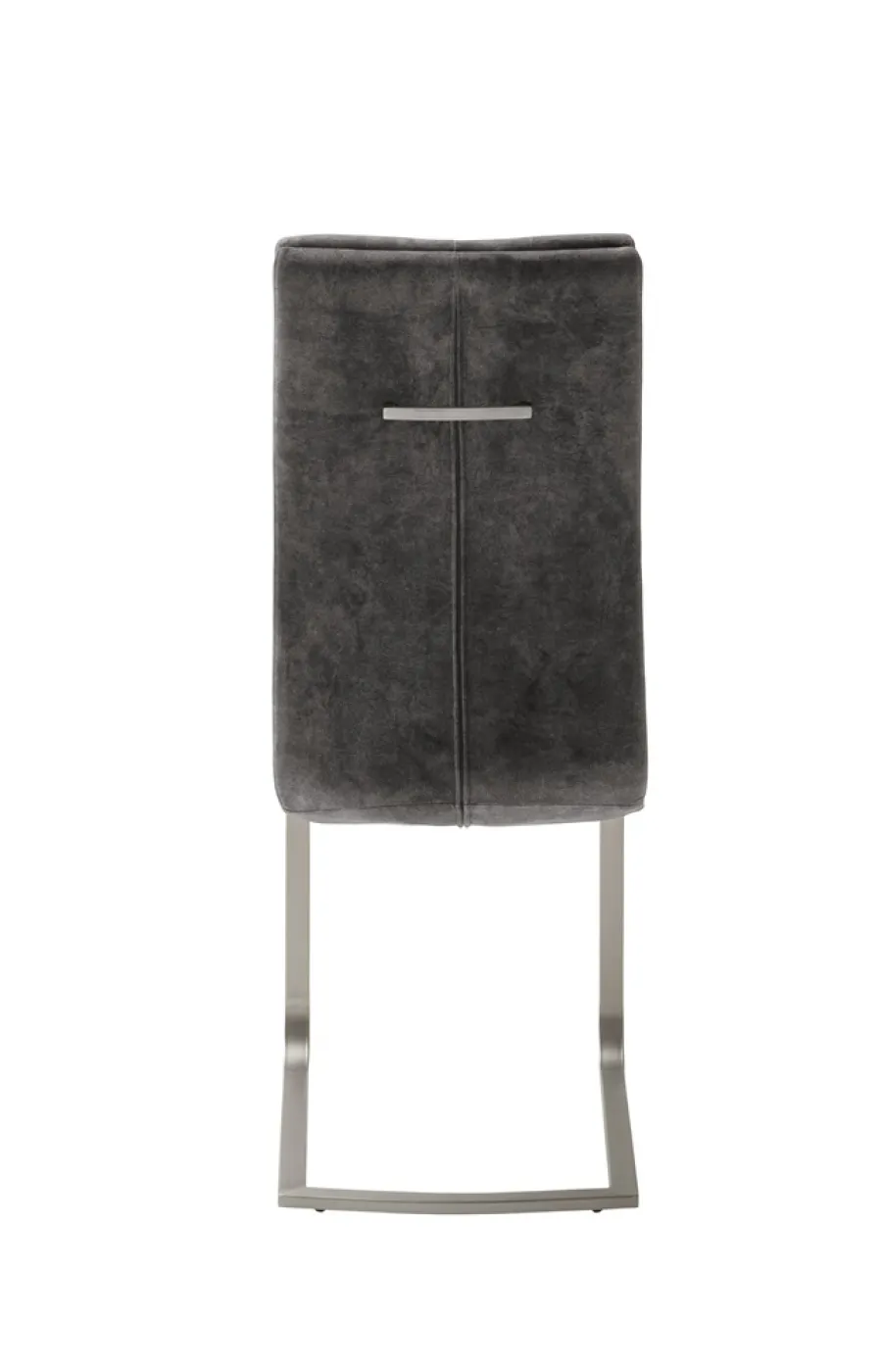 4er Set Freischwinger Stuhl Hudson | Edelstahl | anthrazit