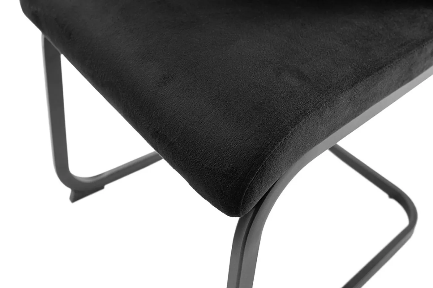 4er Set Freischwinger Stuhl Ticino | schwarz