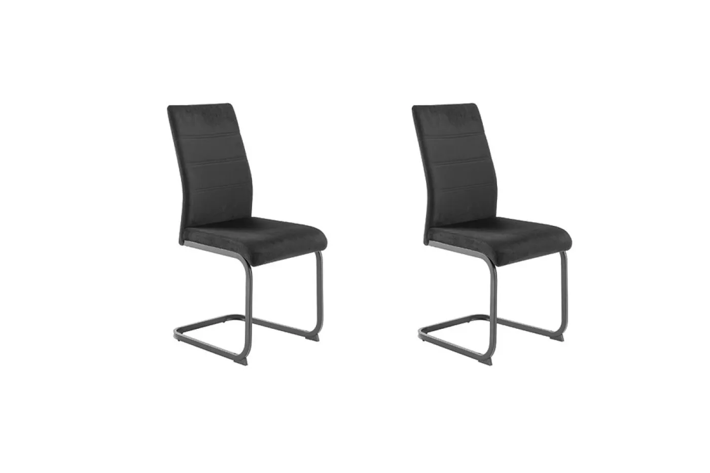 4er Set Freischwinger Stuhl Ticino | schwarz