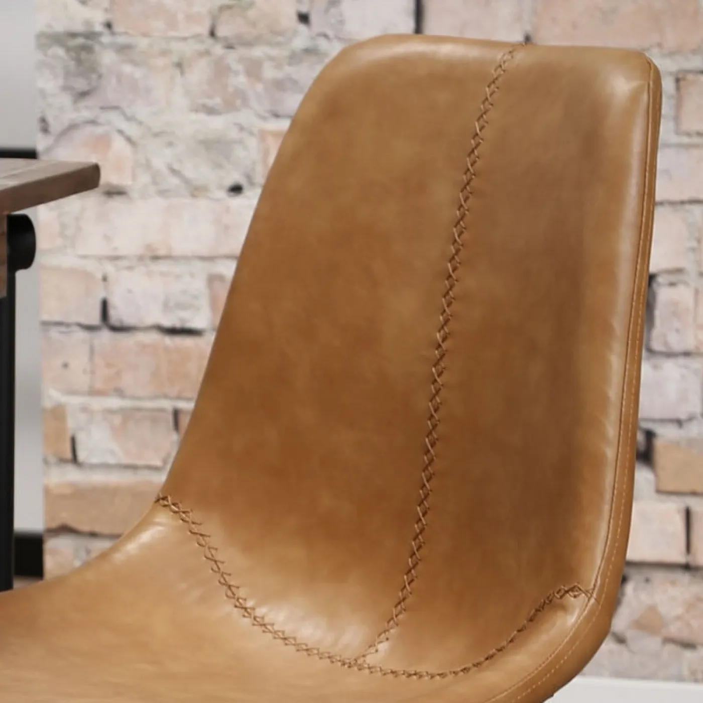 4er Set Stuhl Tato Zick-Zack | cowhide braun