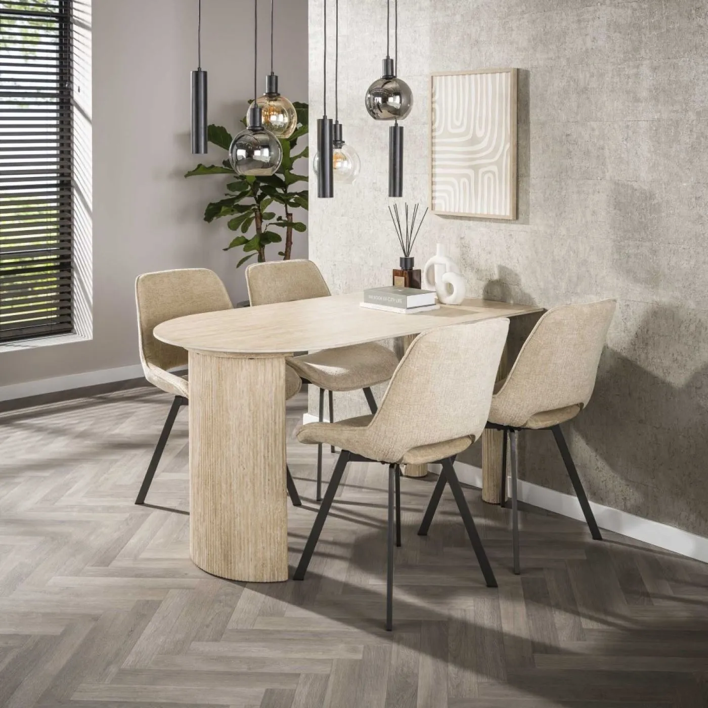 4er Set Stuhl Toss | drehbar | Jaroq sand