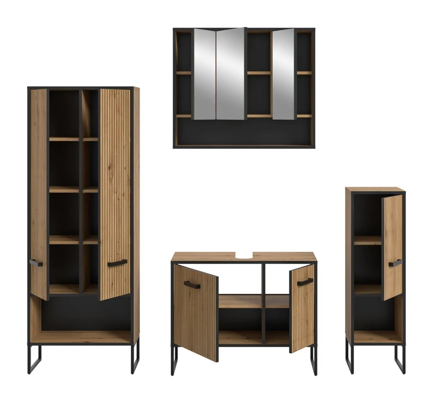 Bad Set Bagno | 4-teilig | Artisan Oak ohne Aufsatzleuchte