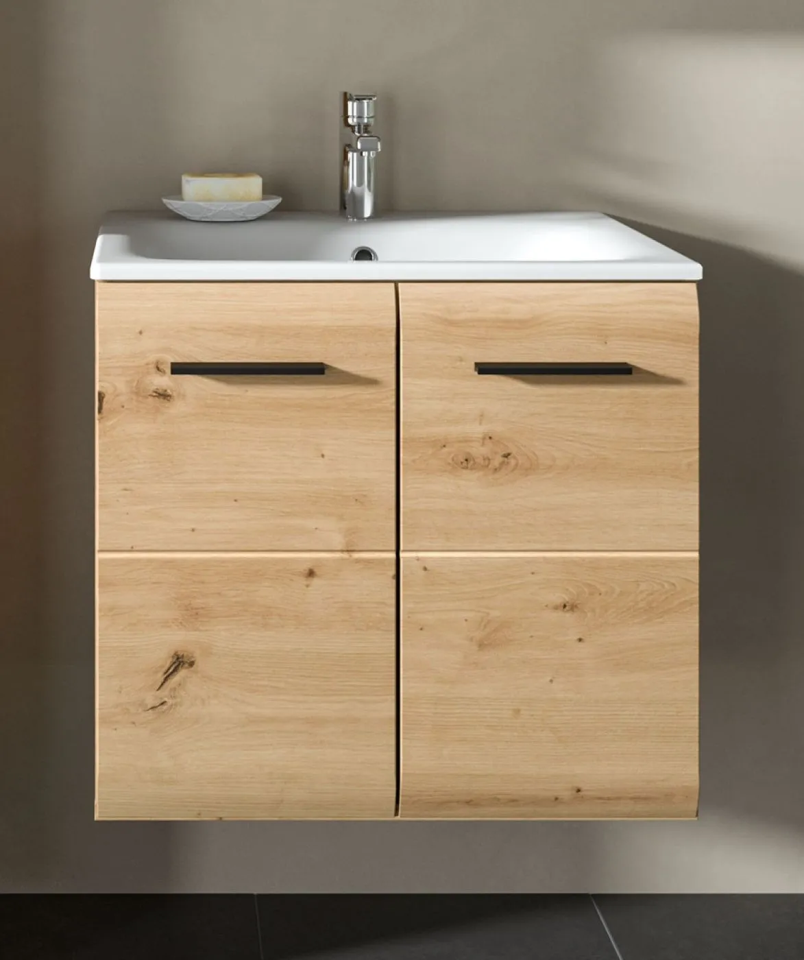 Bad Set Ice 10 | 3-teilig | Artisan Oak mit Badaufsatzleuchte