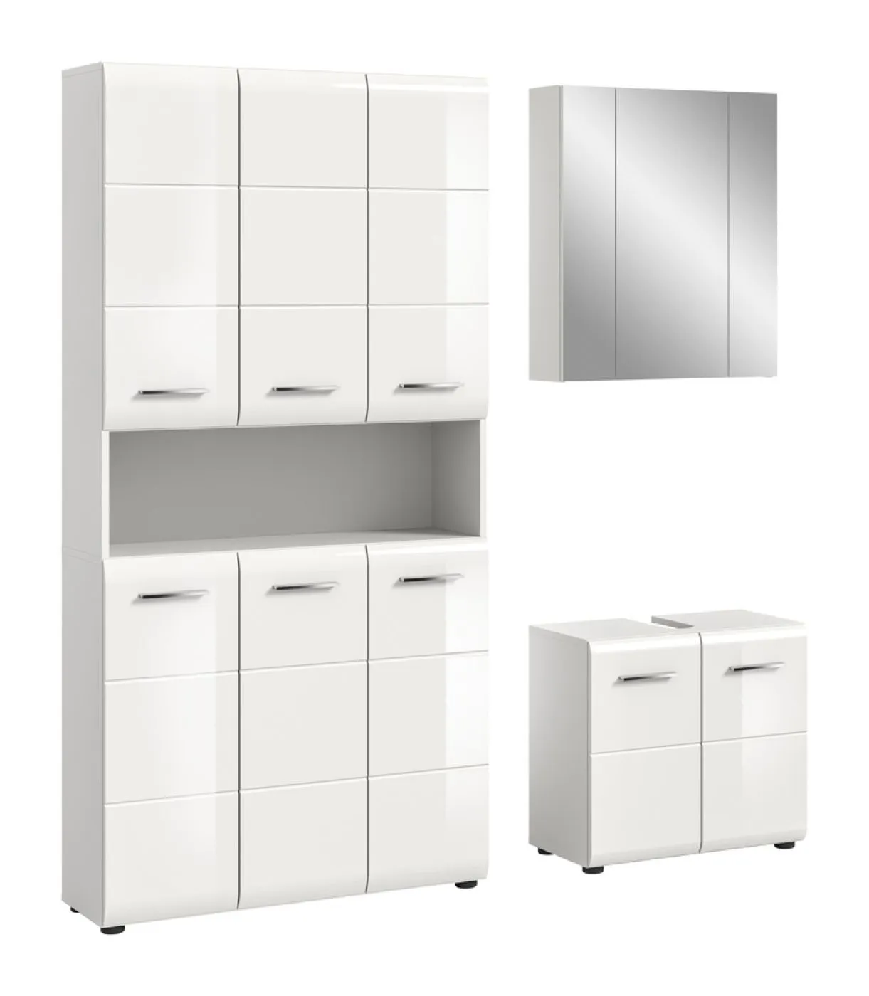 Bad Set Ice 10 | 3-teilig | weiß / weiß Hochglanz