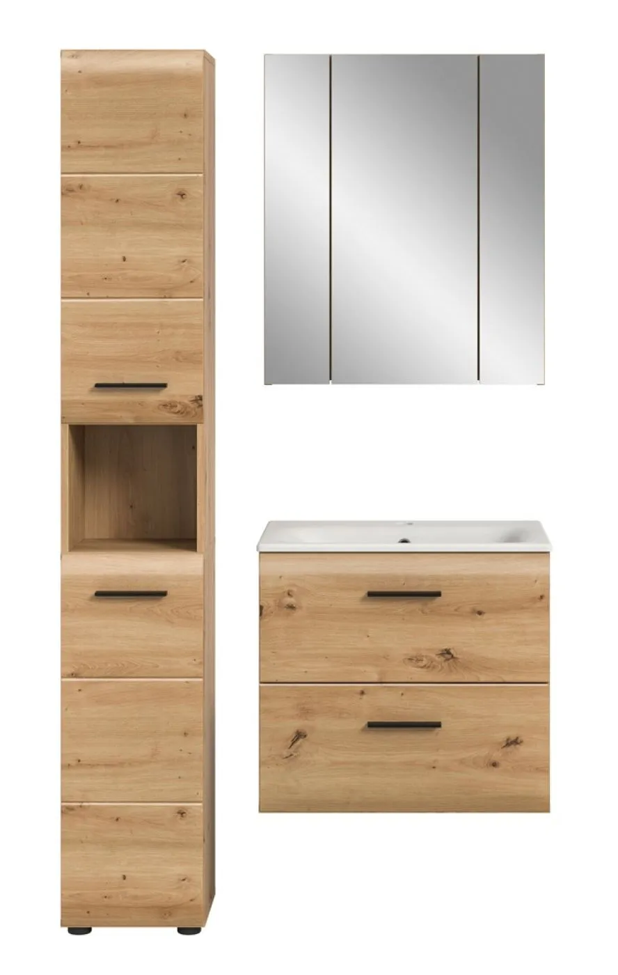 Bad Set Ice 5 | 3-teilig | Artisan Oak ohne Beleuchtung