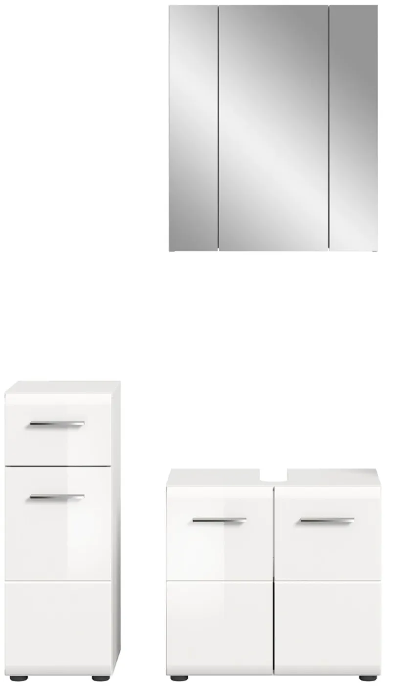 Bad Set Ice 5 | 3-teilig | weiß / weiß Hochglanz