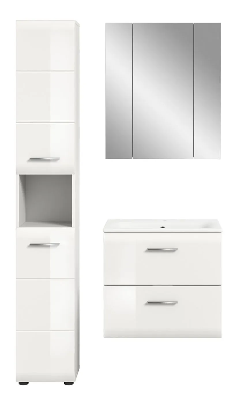 Bad Set Ice 5 | 3-teilig | weiß / weiß Hochglanz