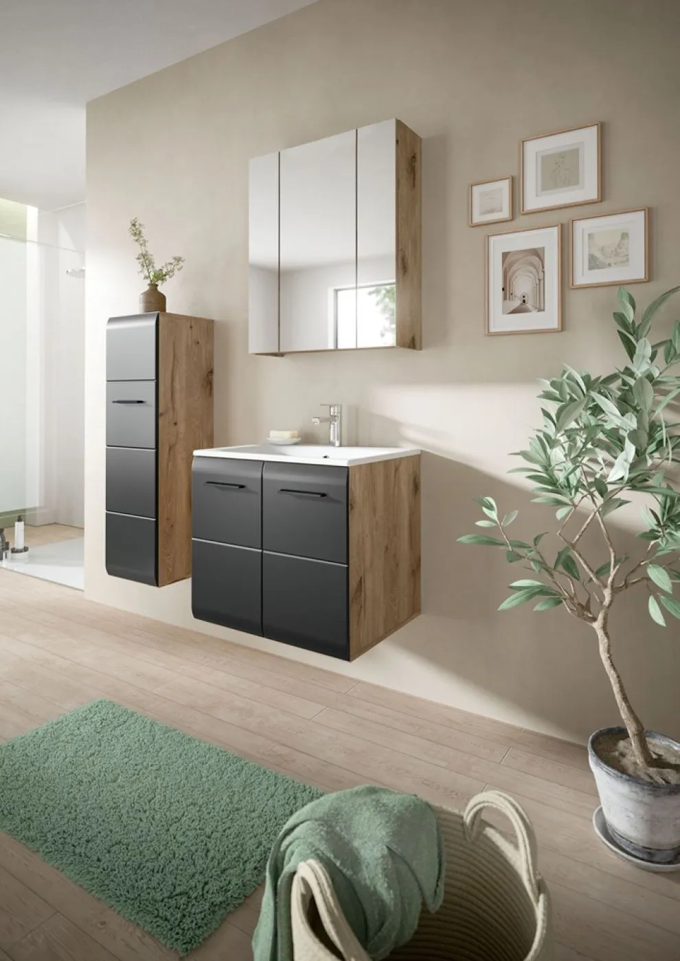 Bad Set Ice 8 | 3-teilig | Nox Oak / schwarz matt