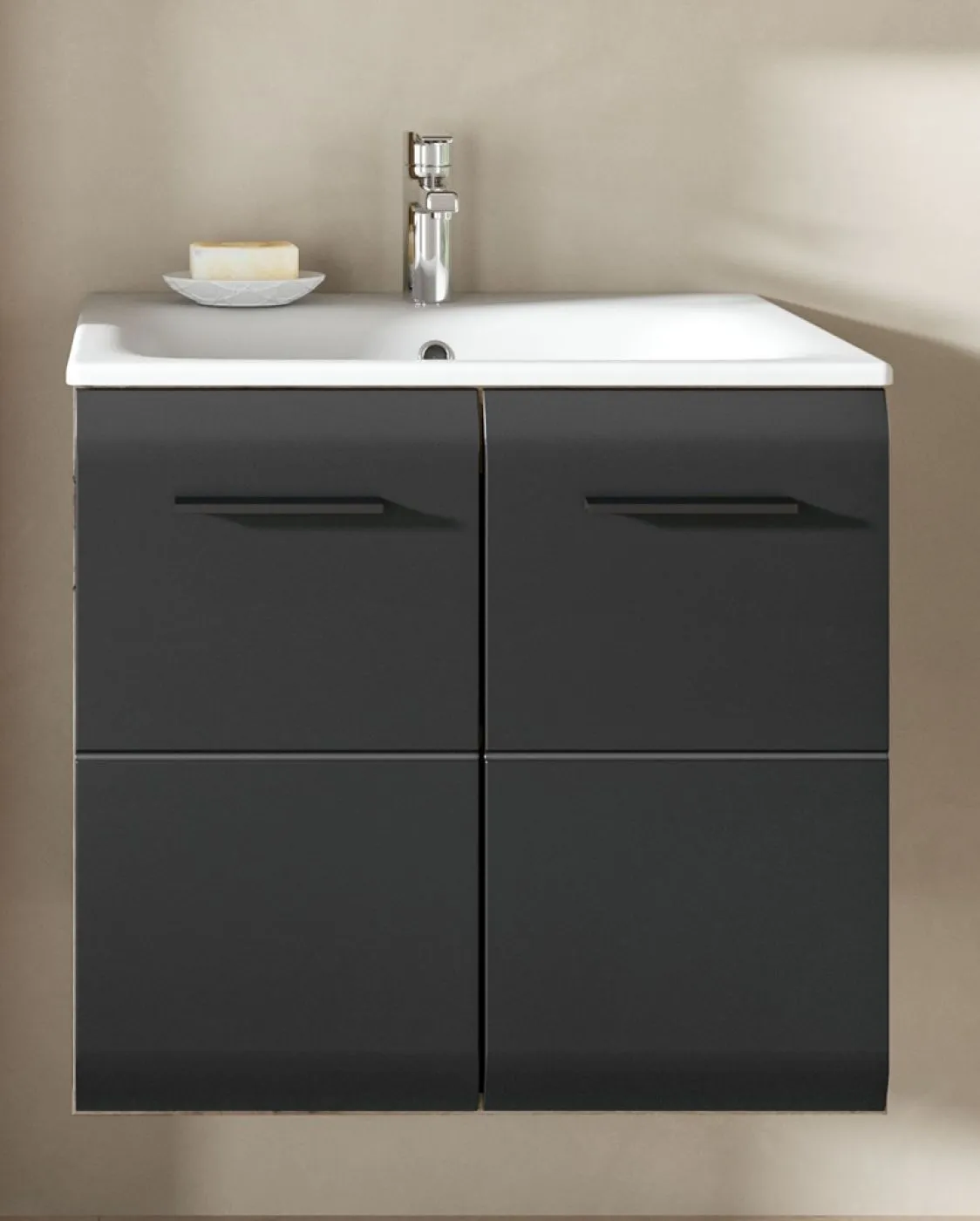 Bad Set Ice 8 | 3-teilig | Nox Oak / schwarz matt ohne