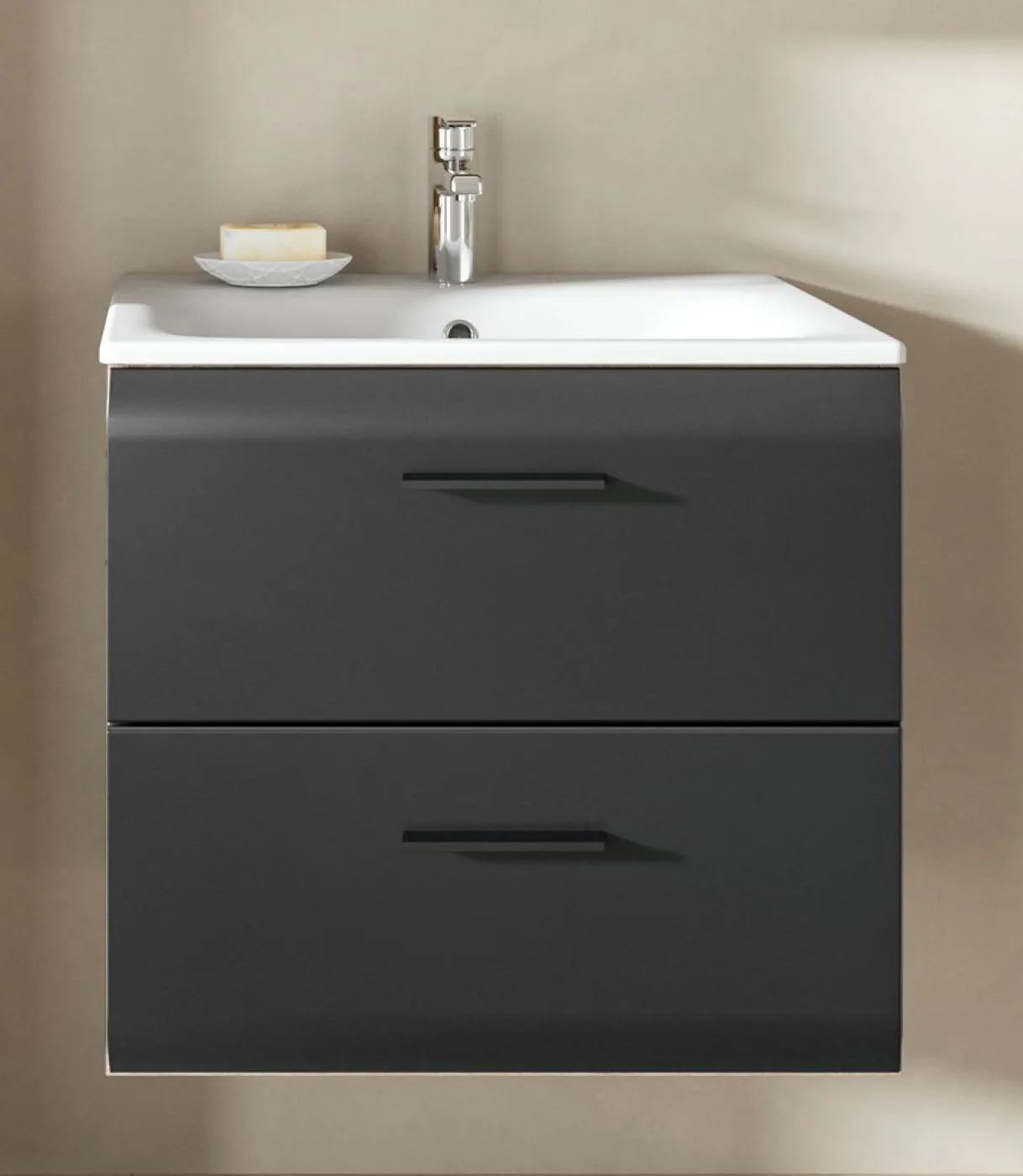 Bad Set Ice 9 | 3-teilig | Nox Oak / schwarz matt ohne