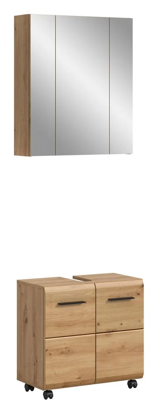 Bad Set Ice auf Rollen | 2-teilig | Artisan Oak mit