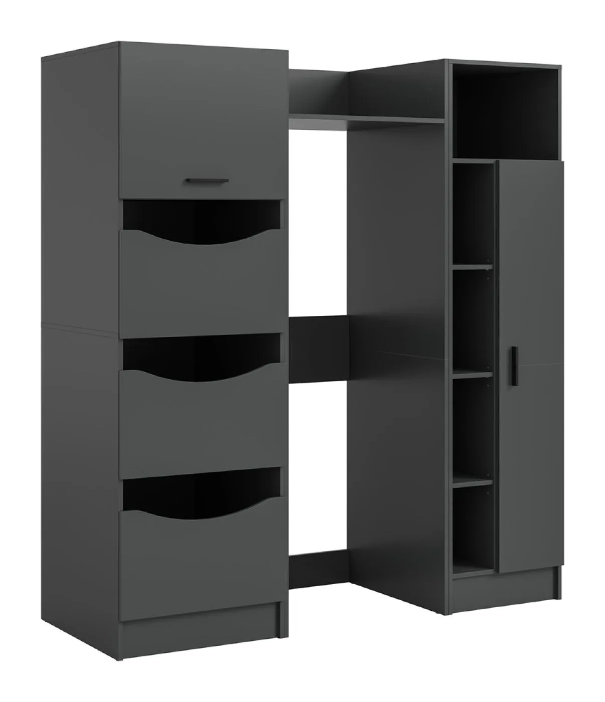 Bad Set Waschmaschinenumbau Set Free 1 | 3-teilig | anthrazit