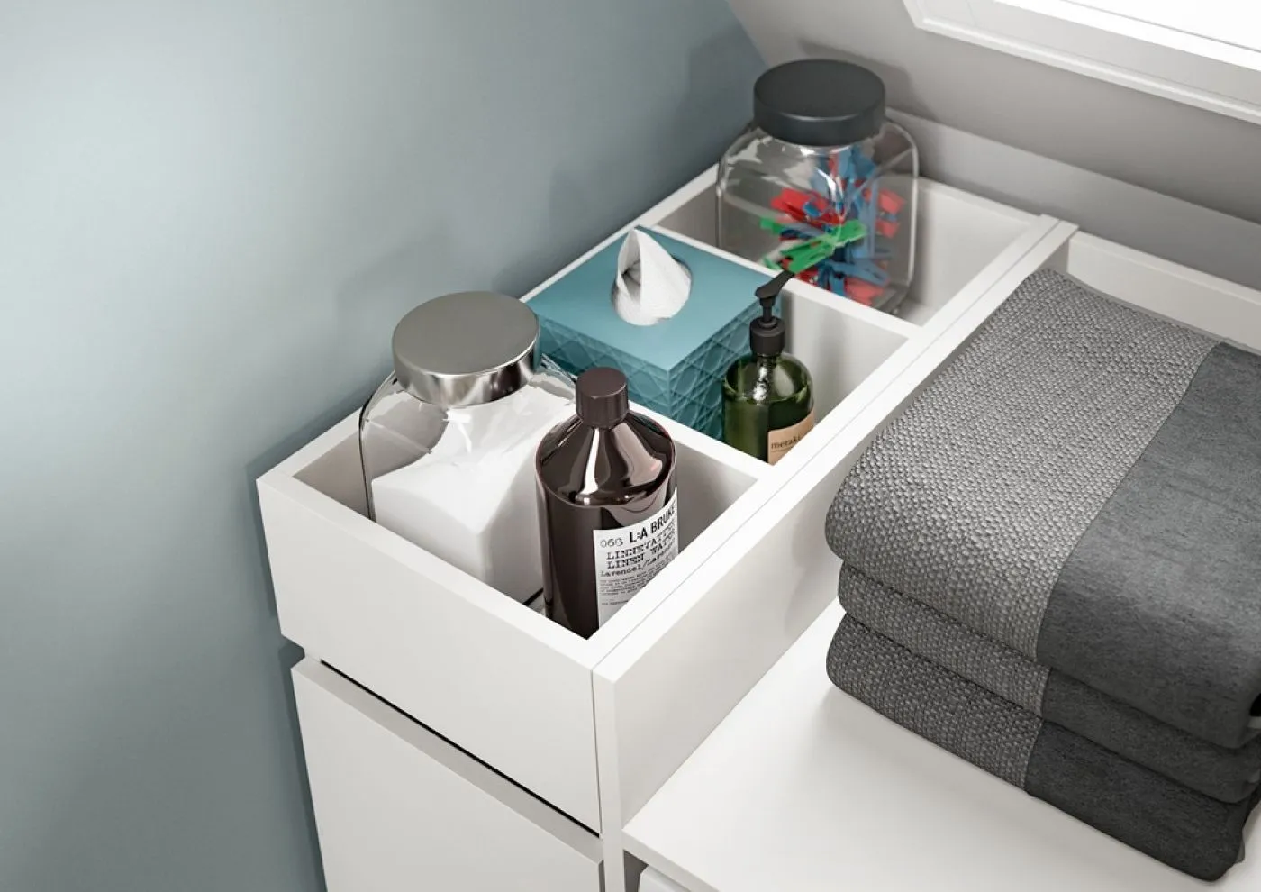 Bad Set Waschmaschinenumbau Set Free | 6-teilig | weiß