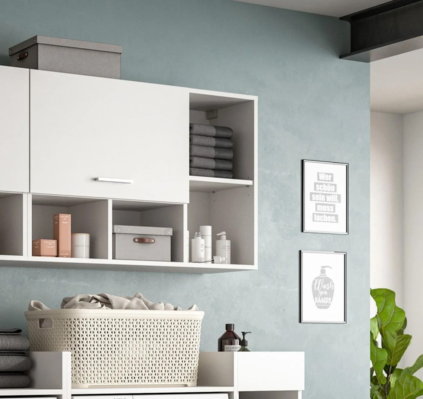 Bad Set Waschmaschinenumbau Set Free | 6-teilig | weiß