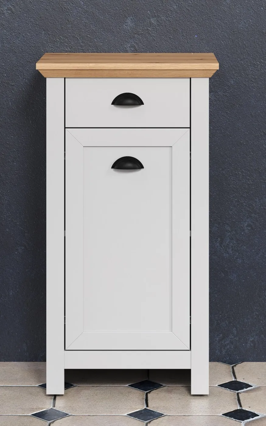 Badezimmer Kommode Landside | Landhausstil | Lichtgrau / Artisan Eiche