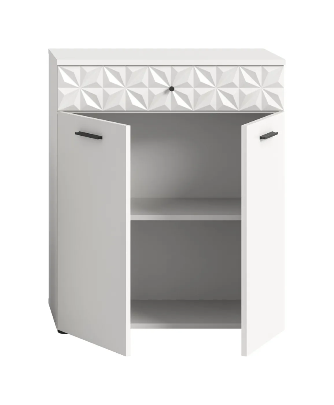 Badezimmer Kommode Prisma | weiß / weiß Hochglanz