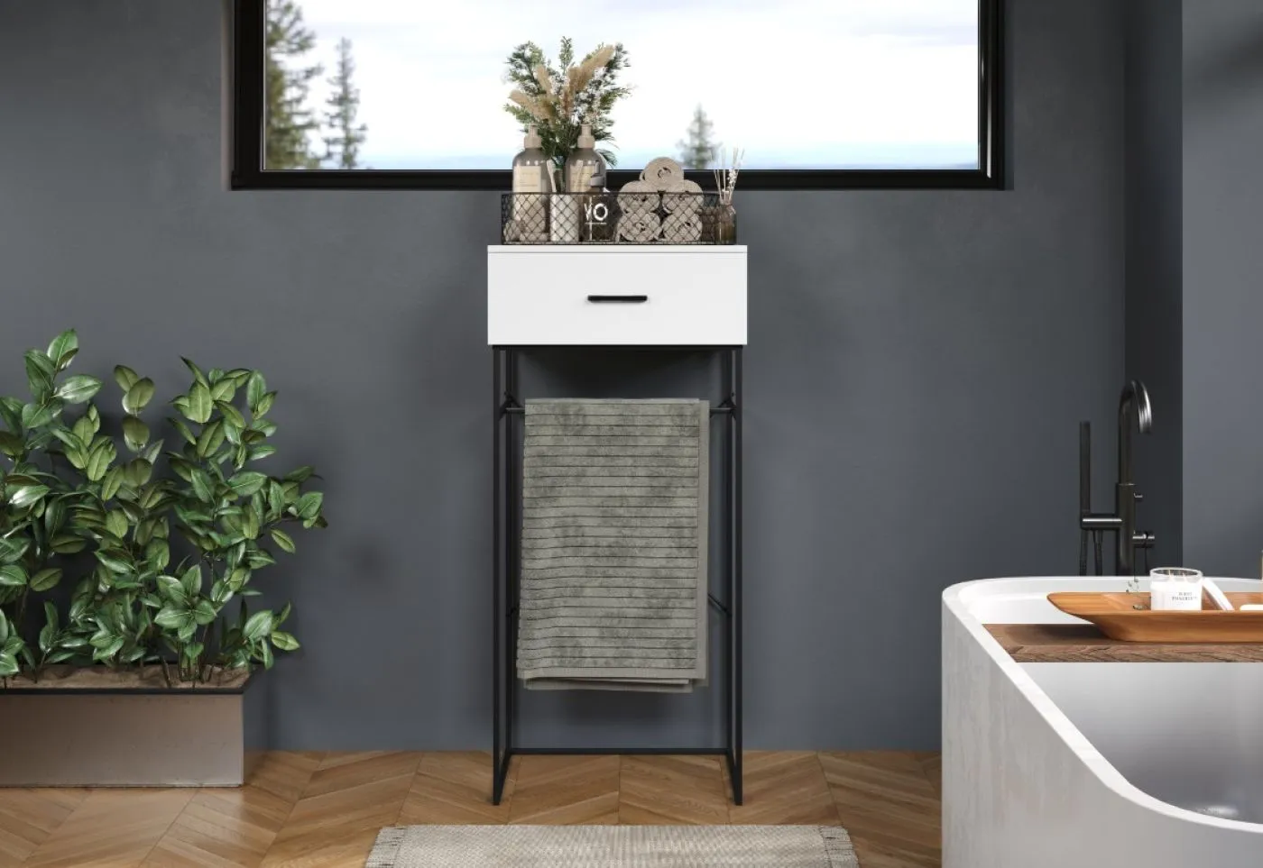 Badezimmer Kommode Waschtisch Strike | weiß