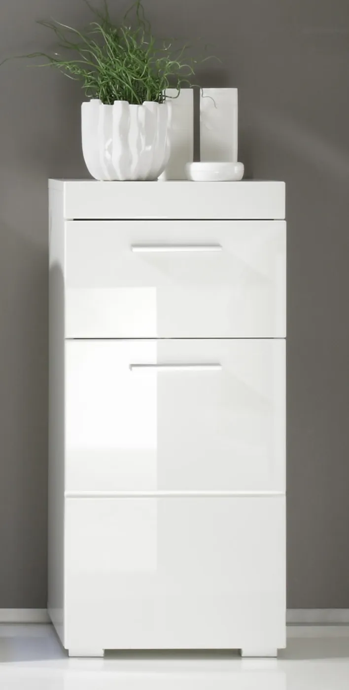 Badezimmer-Set Amanda | weiß Hochglanz | 5-teilig ohne Aufsatzleuchte