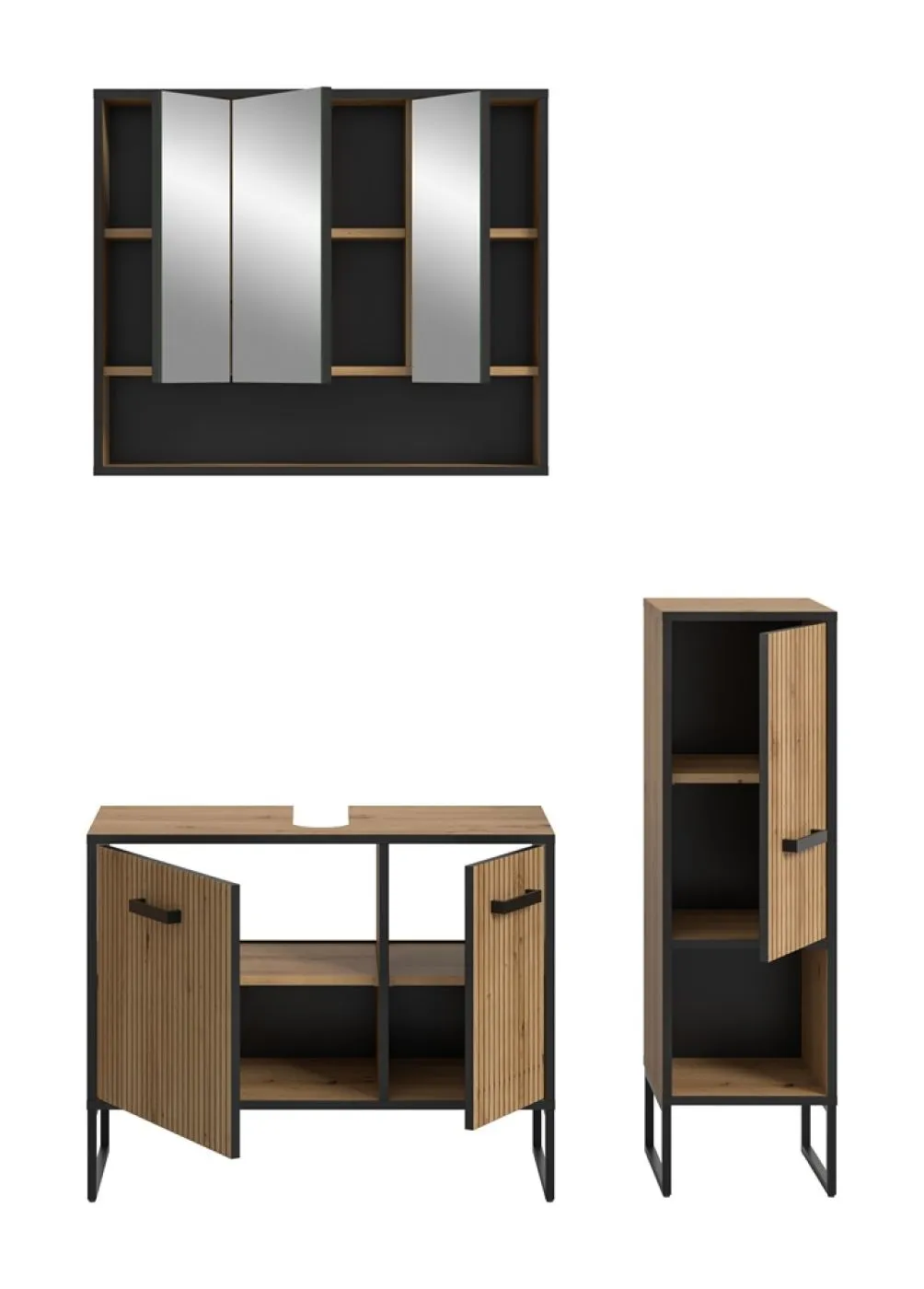 Badezimmer-Set Bagno 1 | Artisan Oak | 3-teilig