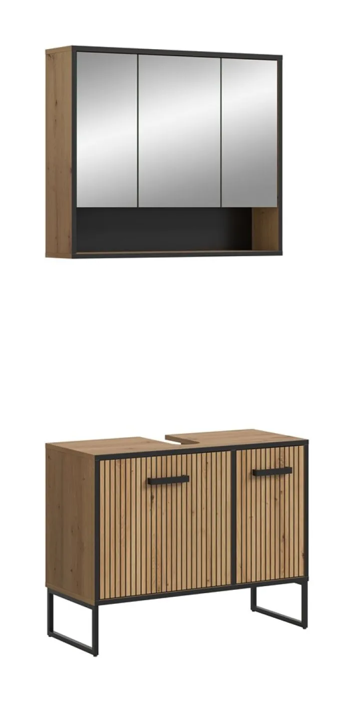 Badezimmer-Set Bagno 2 | Artisan Oak | 2-teilig ohne Beleuchtung