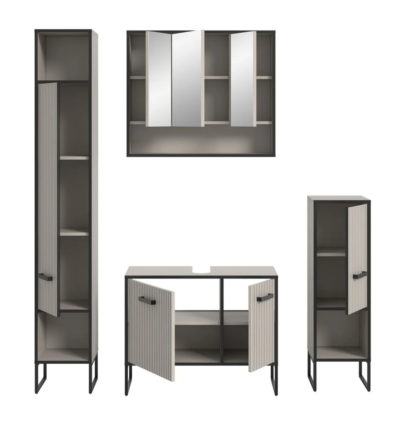 Badezimmer-Set Bagno 2 | Kaschmir | 4-teilig