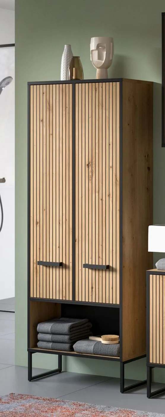 Badezimmer-Set Bagno 3 | Artisan Oak | 3-teilig mit Beleuchtung
