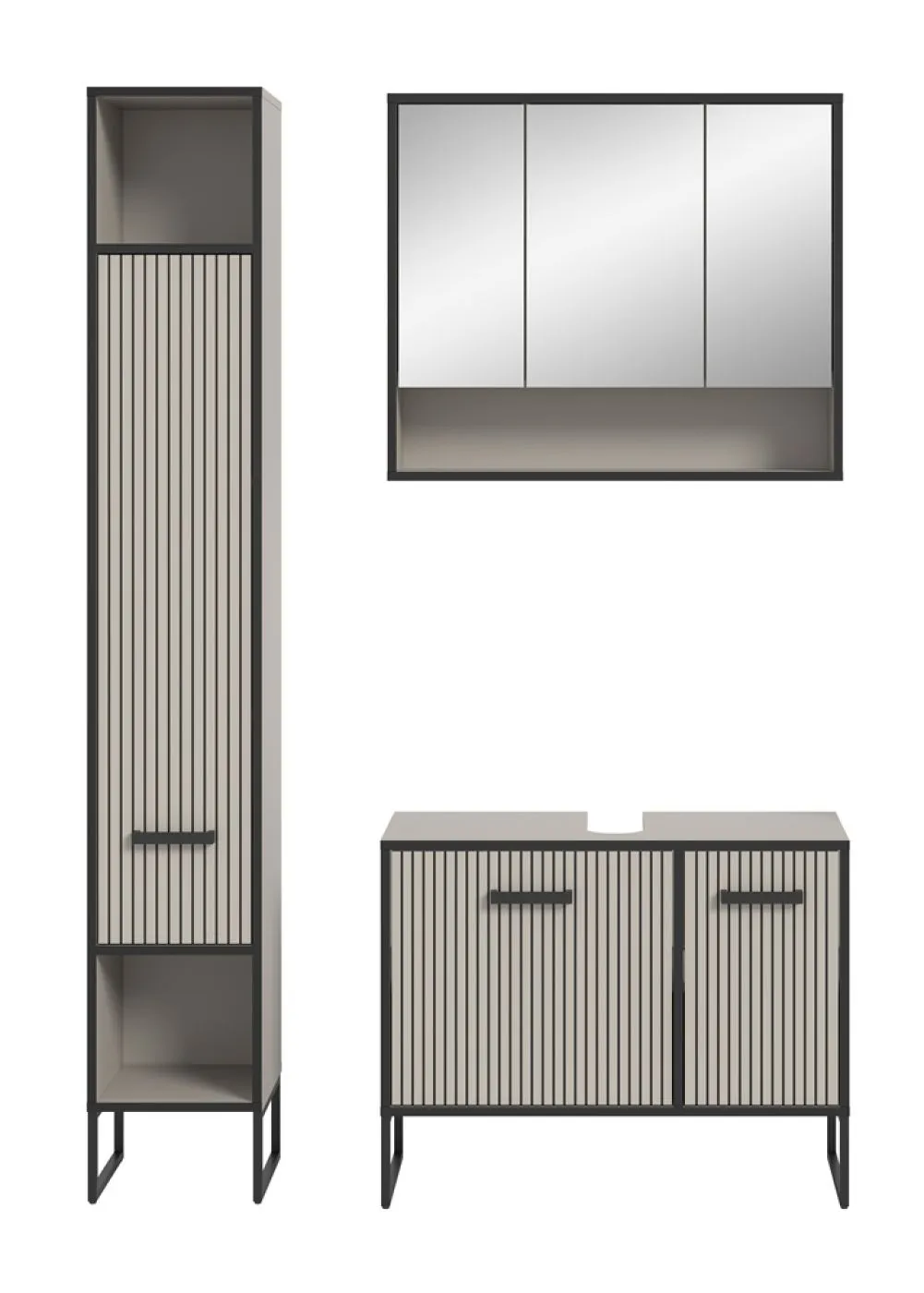 Badezimmer-Set Bagno 4 | Kaschmir | 3-teilig