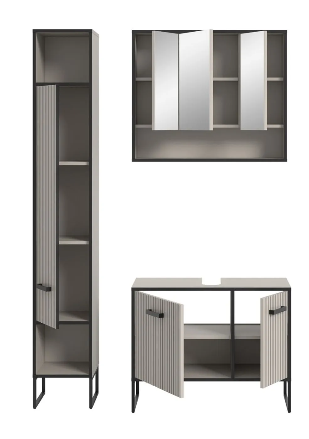 Badezimmer-Set Bagno 4 | Kaschmir | 3-teilig