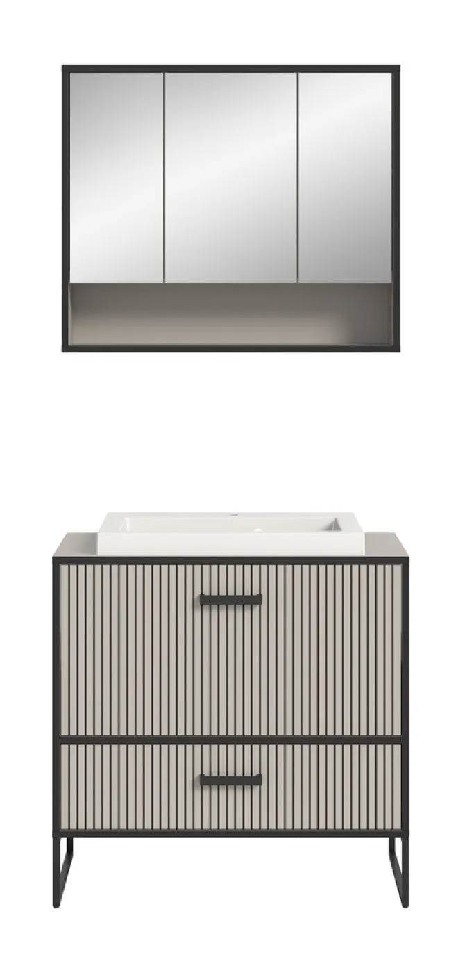 Badezimmer-Set Bagno | Kaschmir | 2-teilig | inkl. Waschbecken