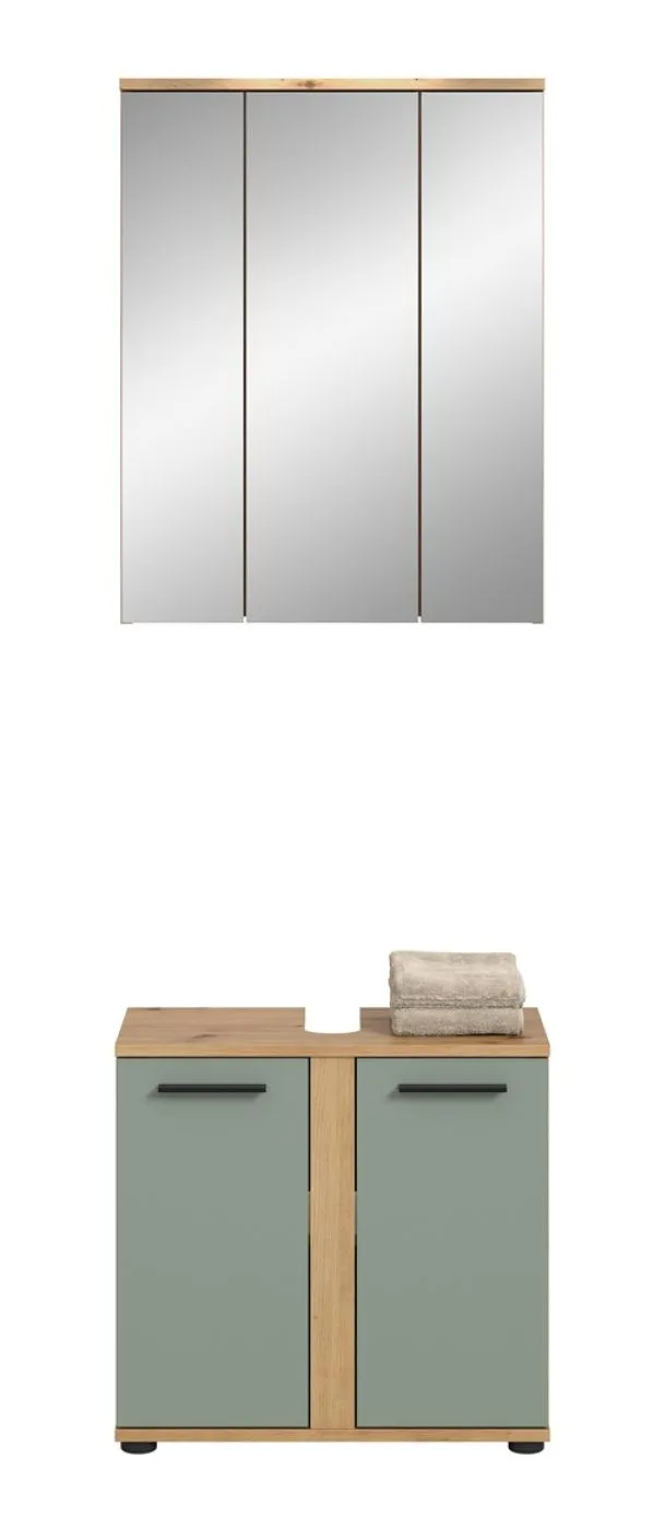 Badezimmer-Set Blake | Salbei / Artisan Eiche | 2-teilig