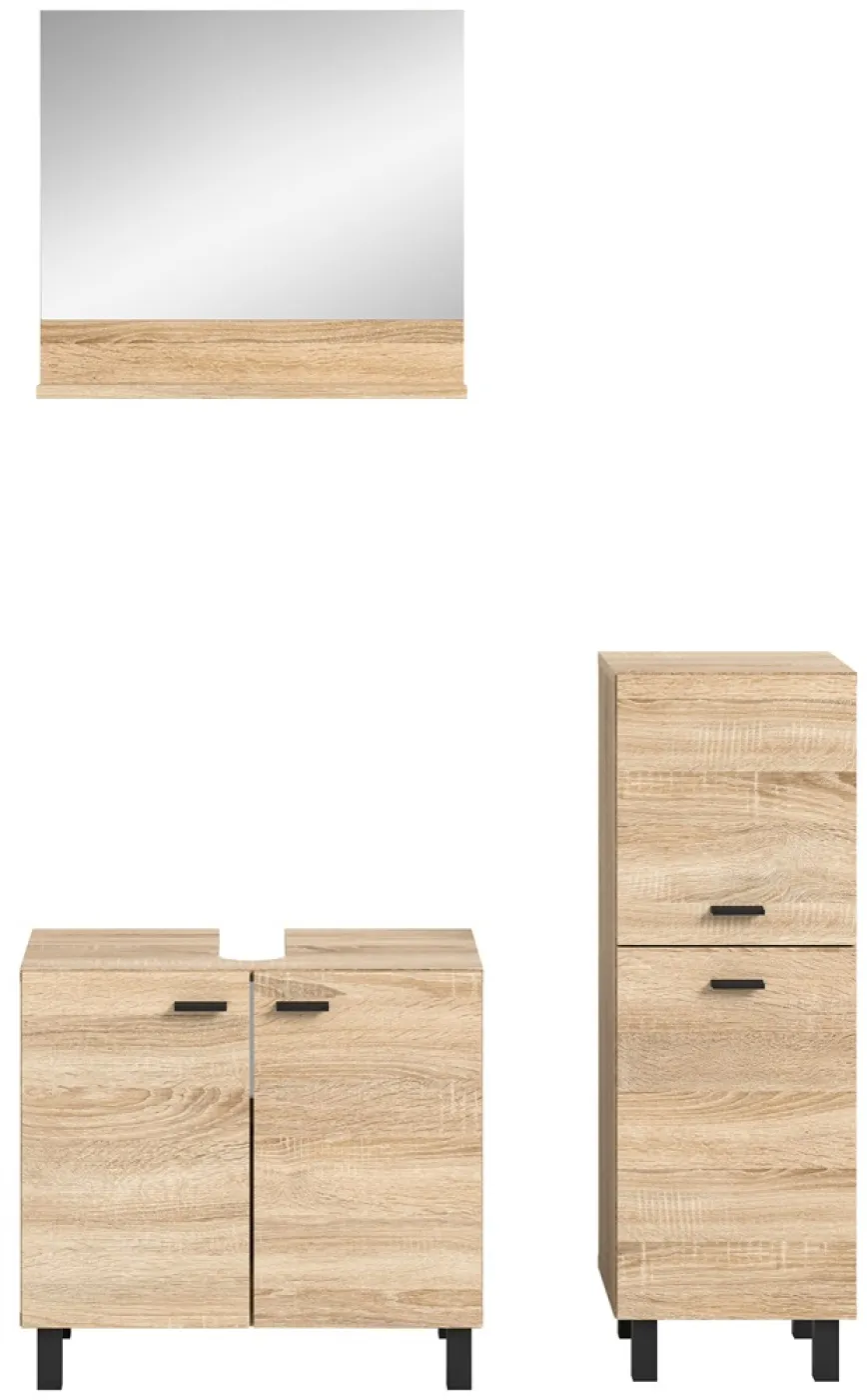 Badezimmer Set Boston 2 | 3-teilig | Eiche Sonoma