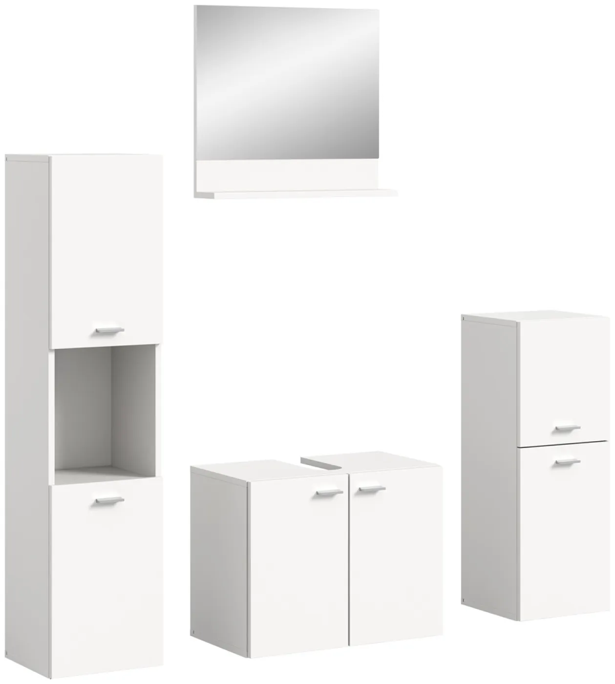 Badezimmer Set Boston 2 | 4-teilig | weiß