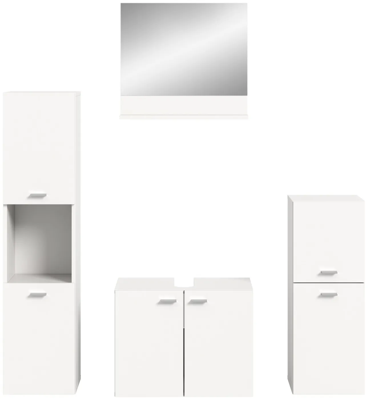 Badezimmer Set Boston 2 | 4-teilig | weiß