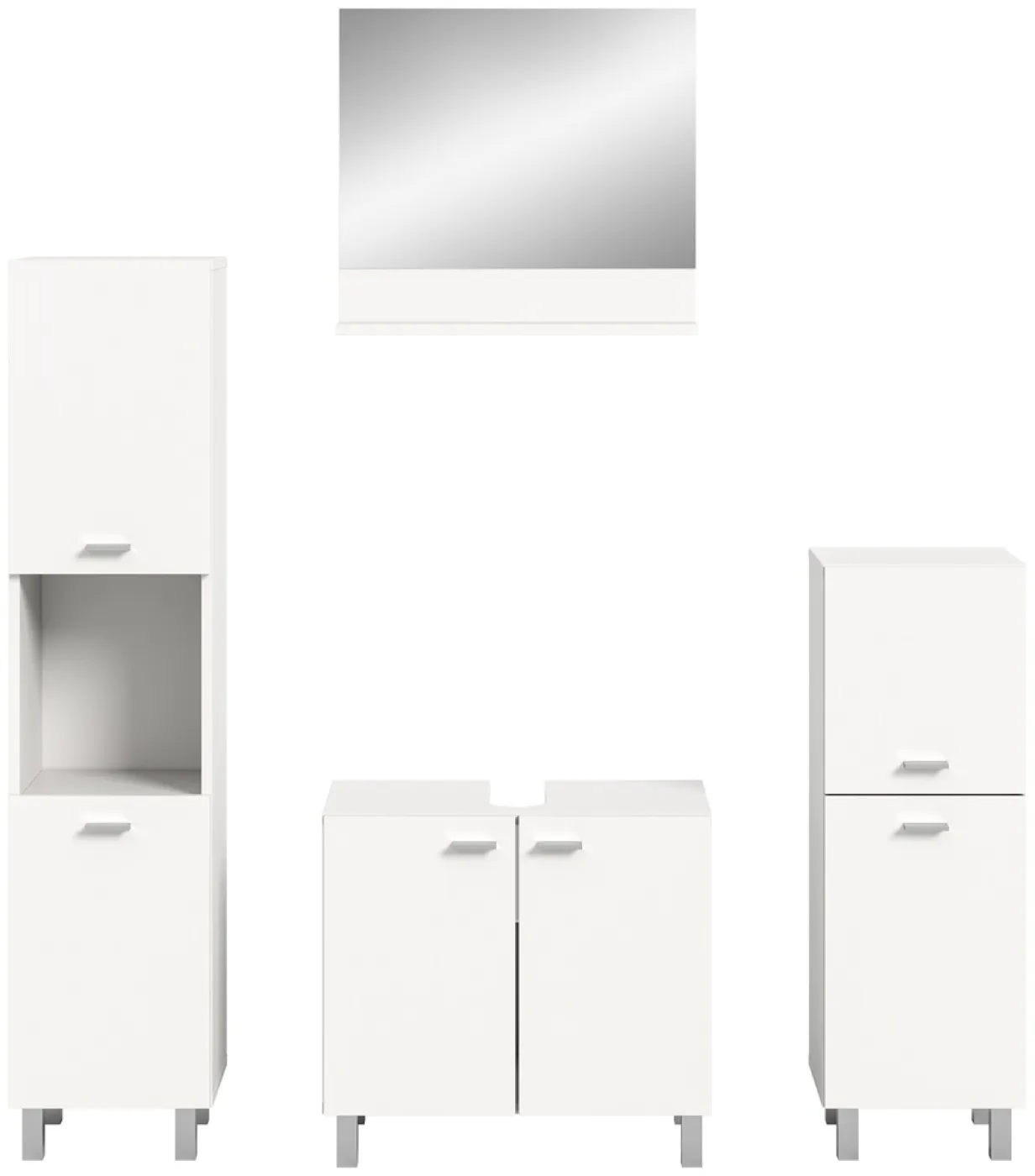 Badezimmer Set Boston 2 | 4-teilig | weiß