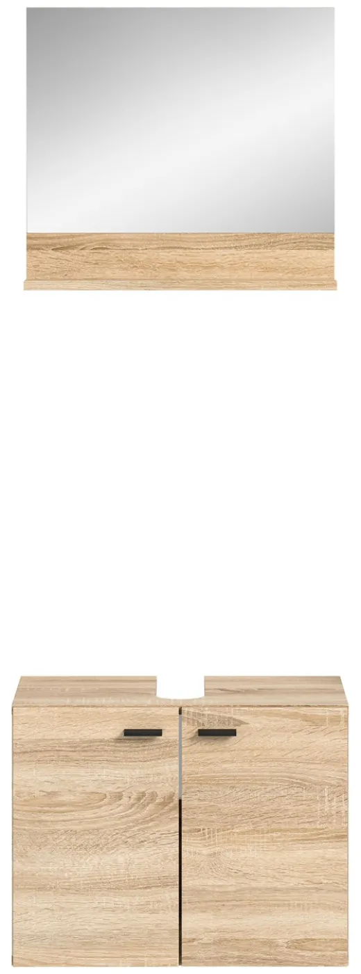 Badezimmer Set Boston | 2-teilig | Eiche Sonoma | ohne Aufsatzleuchte