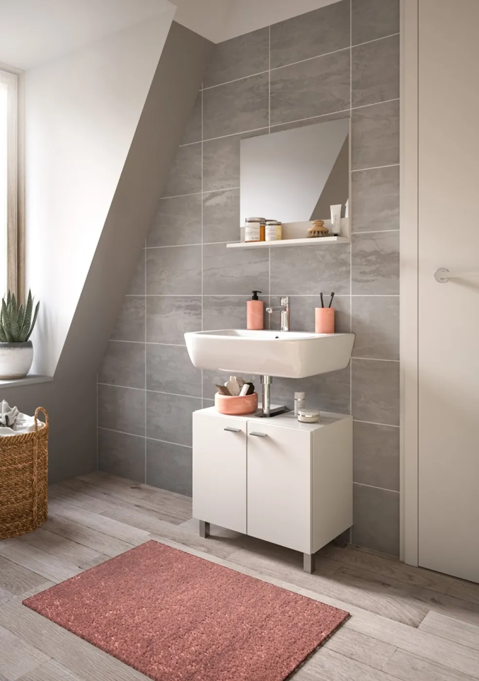 Badezimmer Set Boston | 2-teilig | weiß