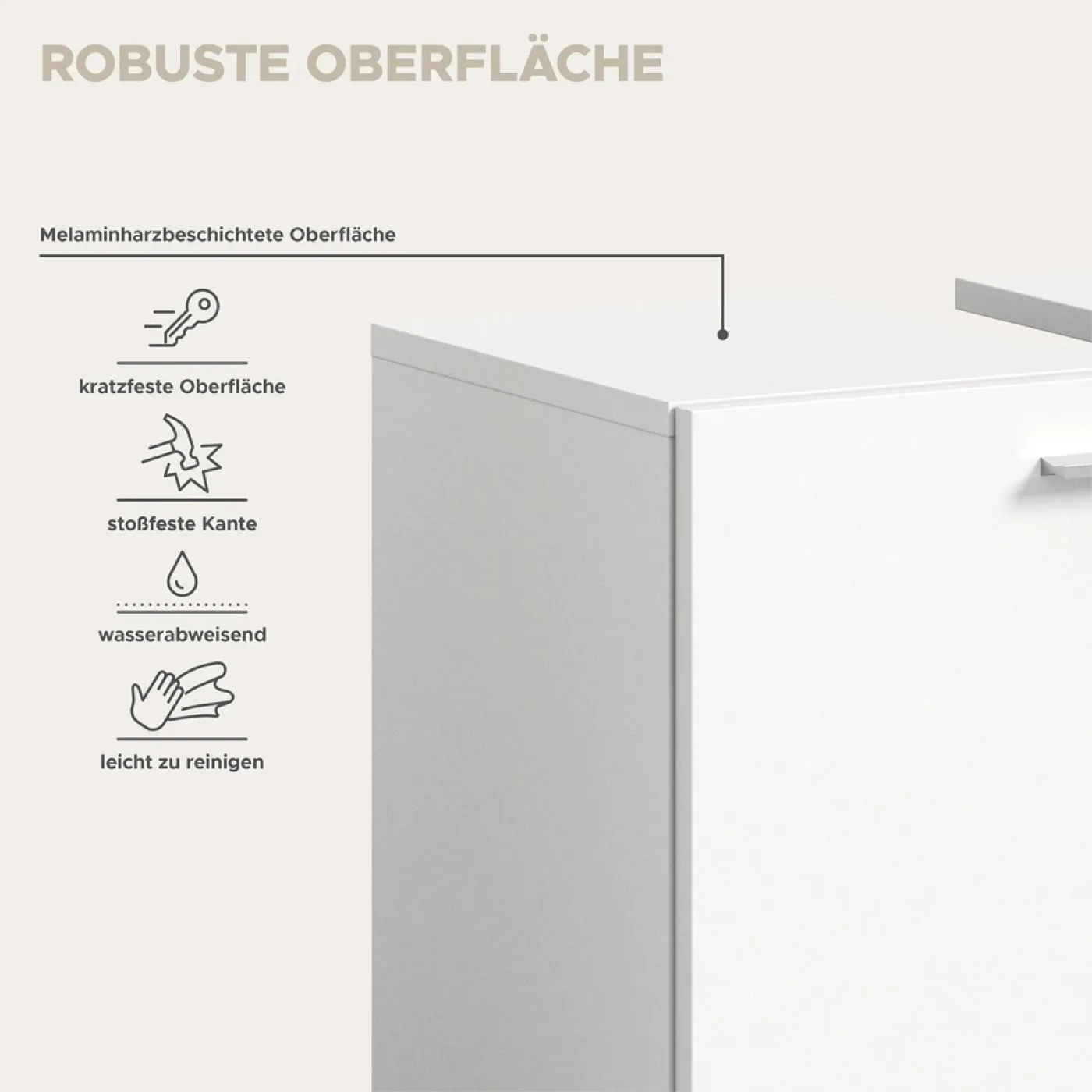 Badezimmer Set Boston | 2-teilig | weiß