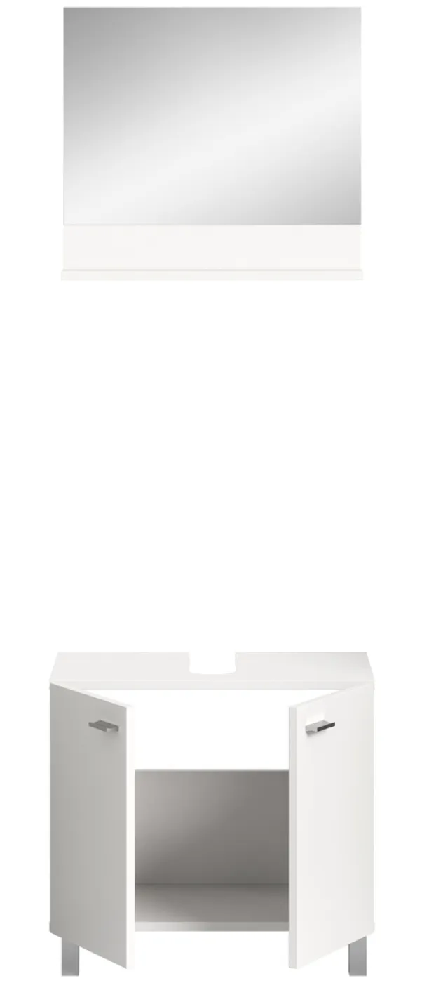 Badezimmer Set Boston | 2-teilig | weiß | ohne Aufsatzleuchte