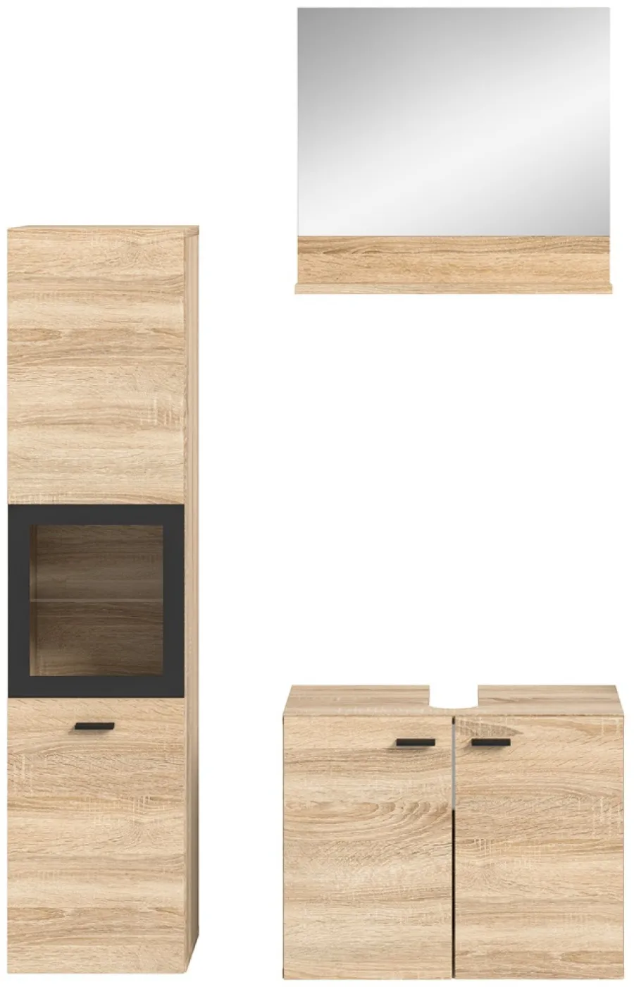 Badezimmer Set Boston 3 | 3-teilig | Eiche Sonoma