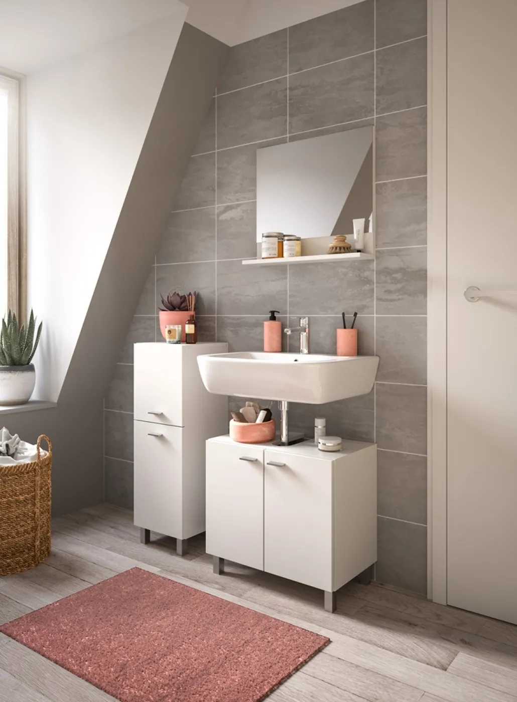 Badezimmer Set Boston 3 | 3-teilig | weiß