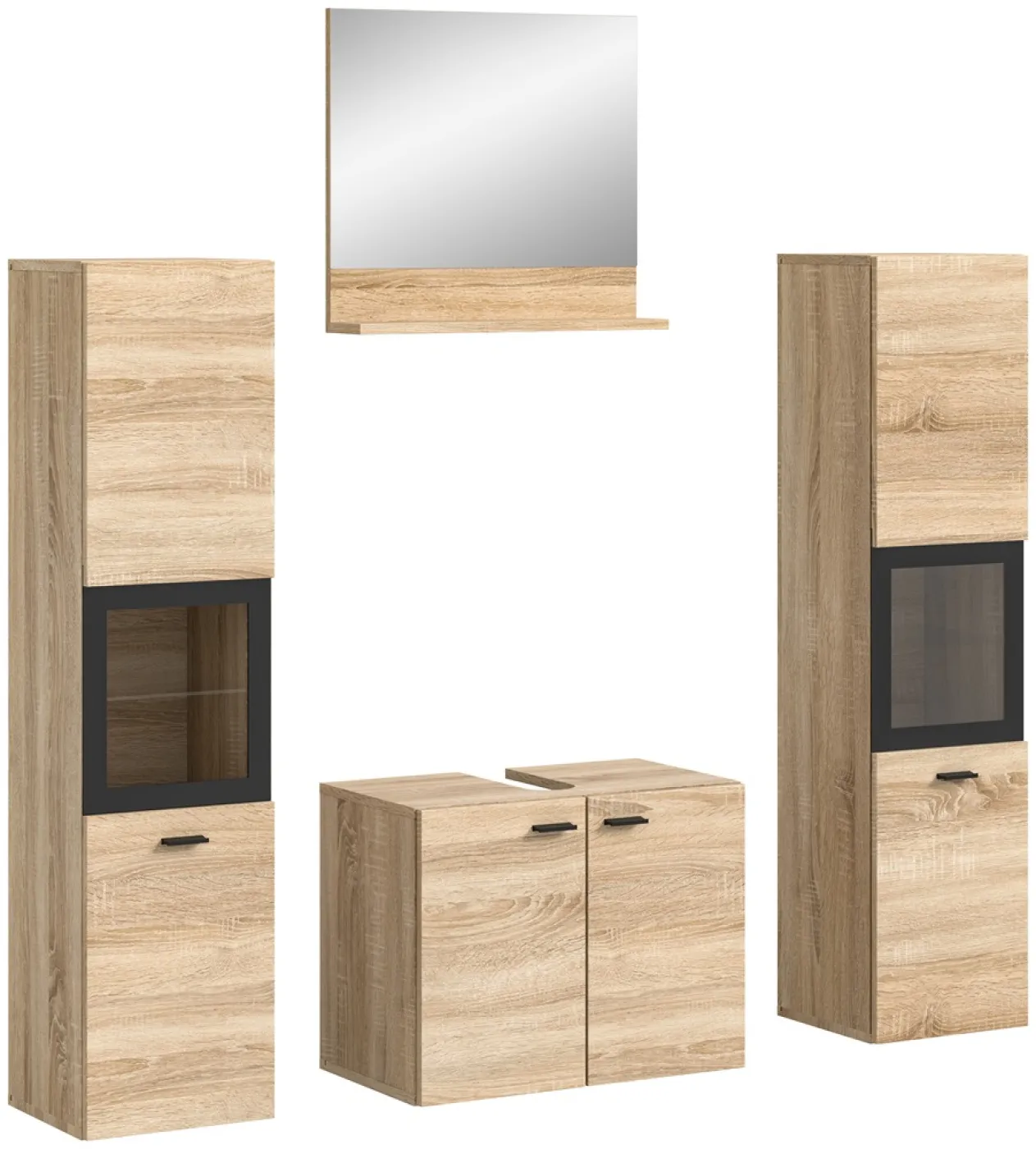 Badezimmer Set Boston 3 | 4-teilig | Eiche Sonoma