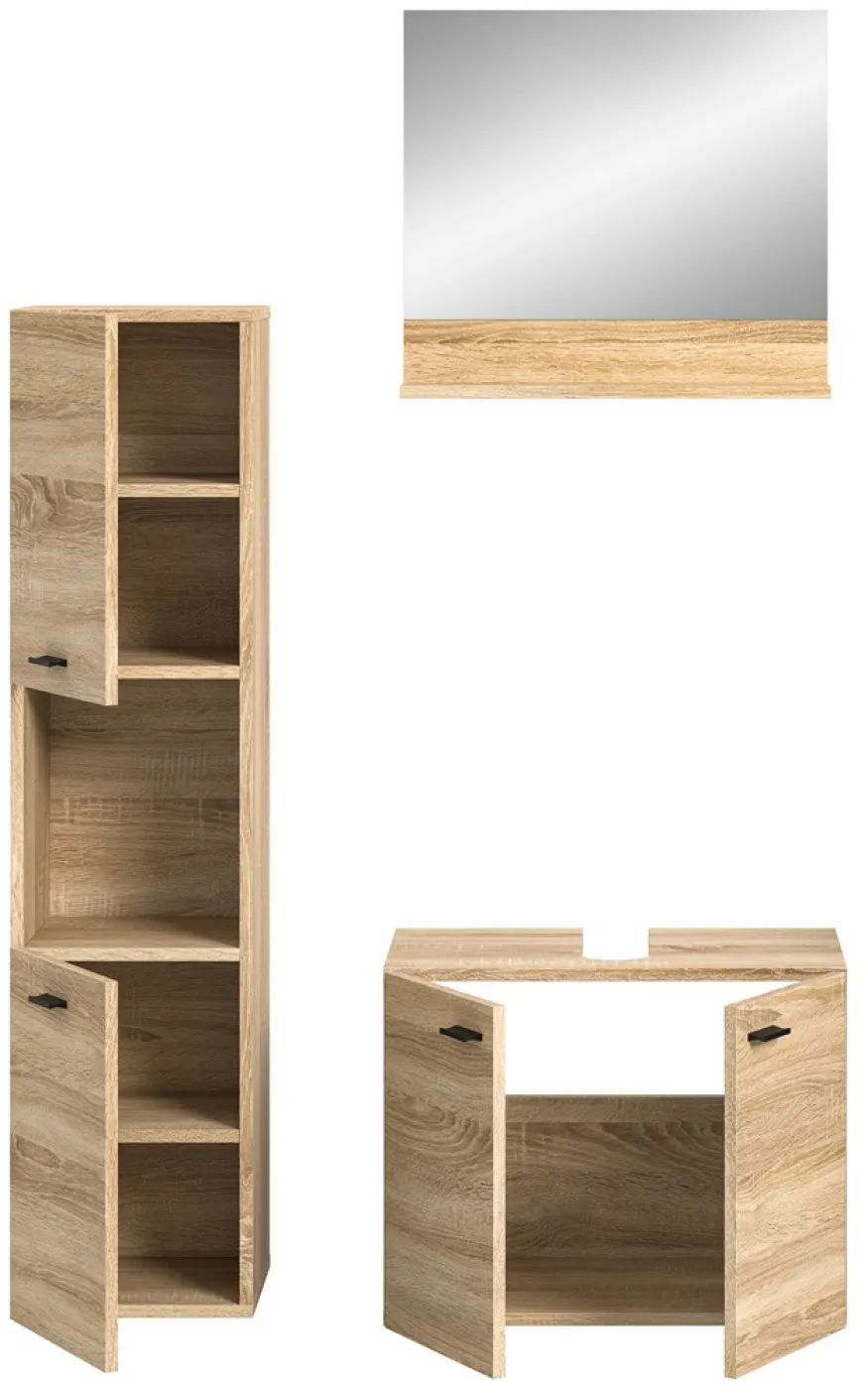 Badezimmer Set Boston | 3-teilig | Eiche Sonoma