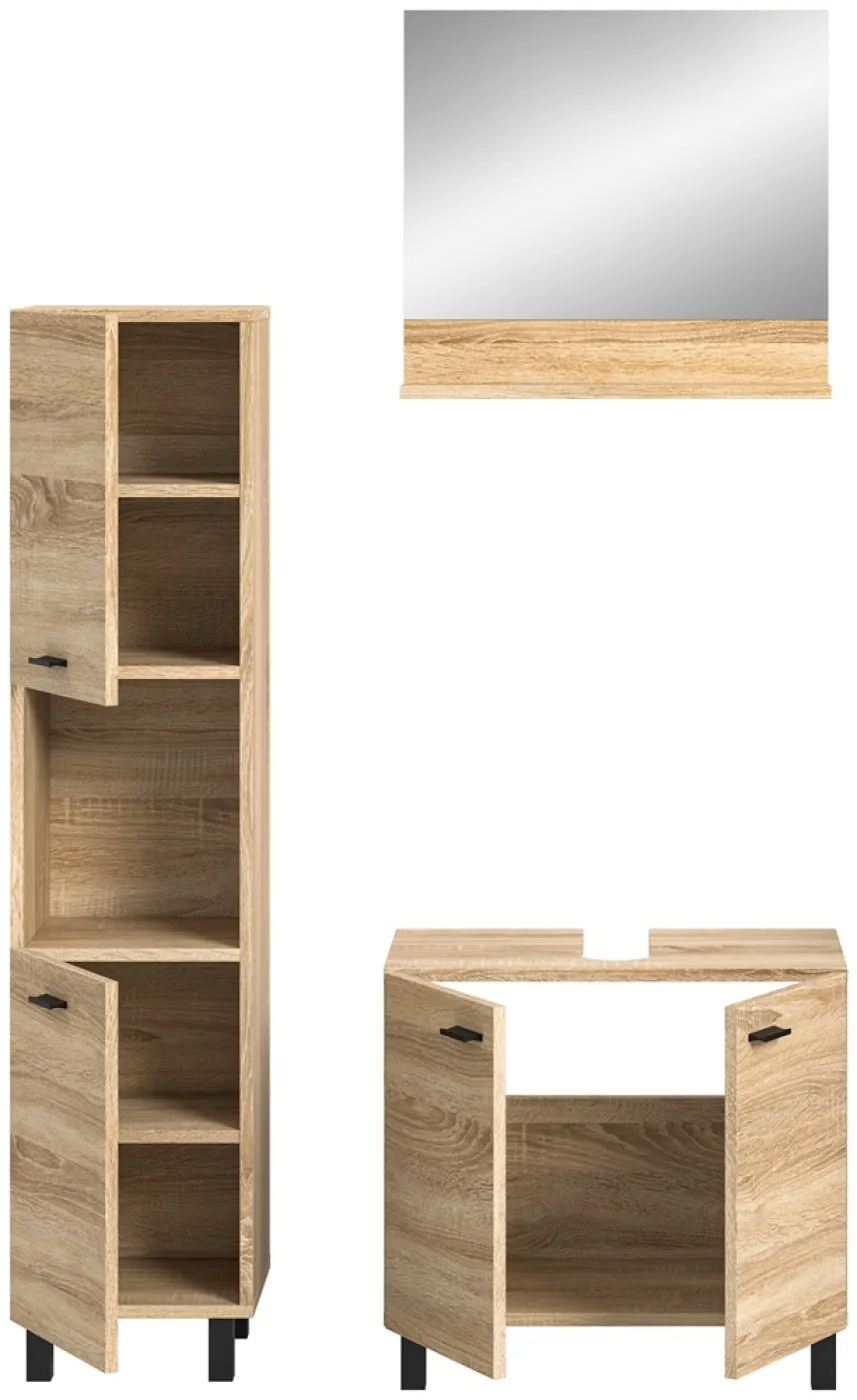 Badezimmer Set Boston | 3-teilig | Eiche Sonoma