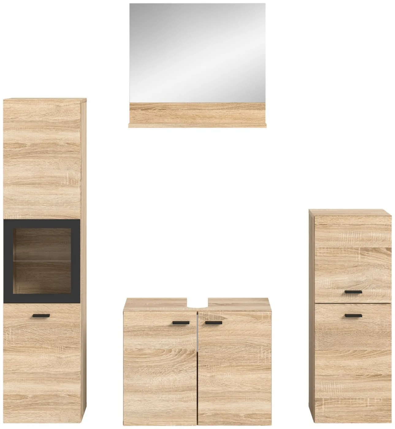 Badezimmer Set Boston 4 | 4-teilig | Eiche Sonoma