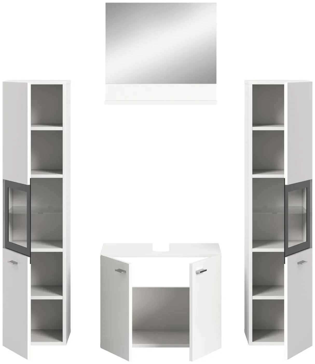 Badezimmer Set Boston 4 | 4-teilig | weiß