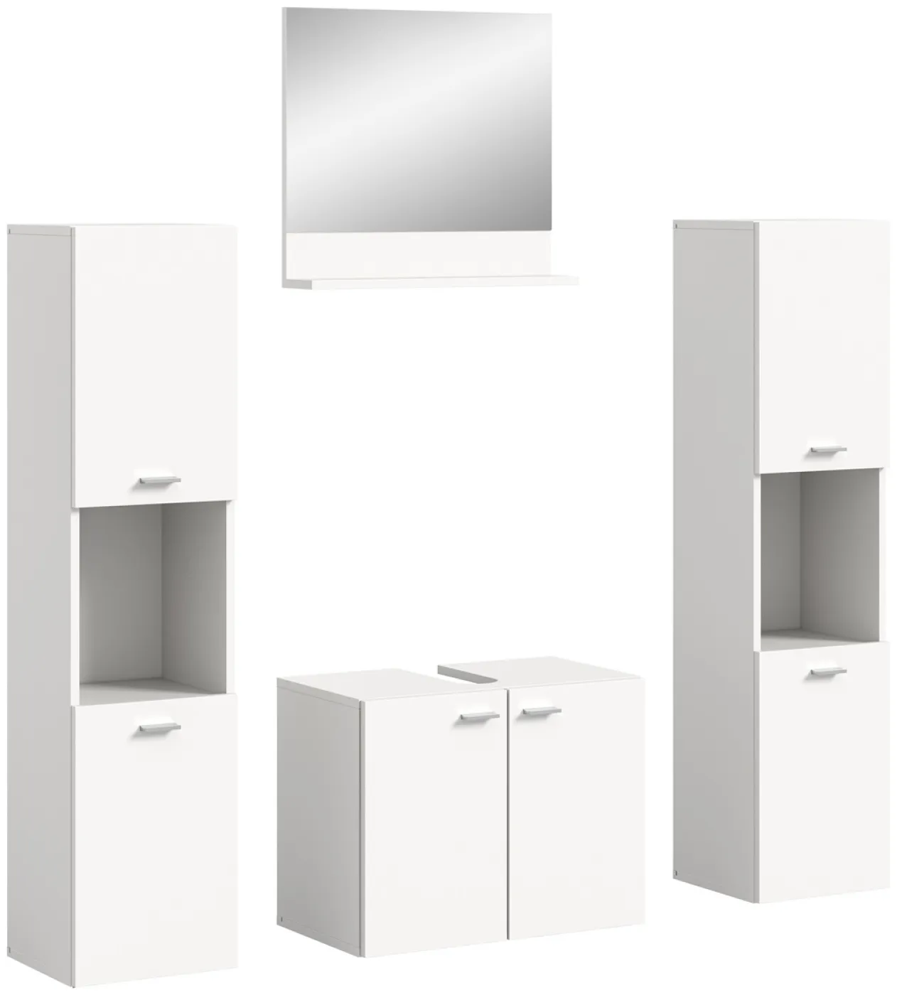 Badezimmer Set Boston | 4-teilig | weiß