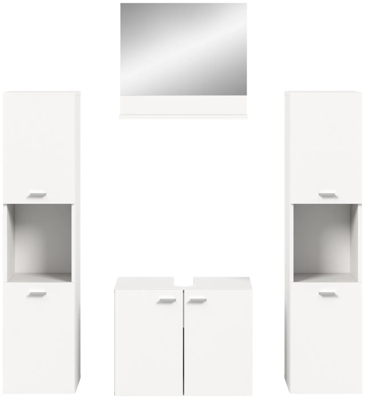 Badezimmer Set Boston | 4-teilig | weiß