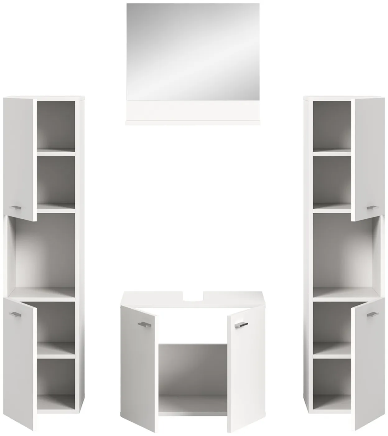 Badezimmer Set Boston | 4-teilig | weiß